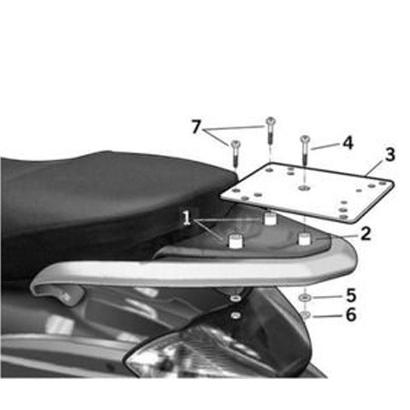 Βάση Βαλίτσας SHAD Piaggio Liberty 50-125-150