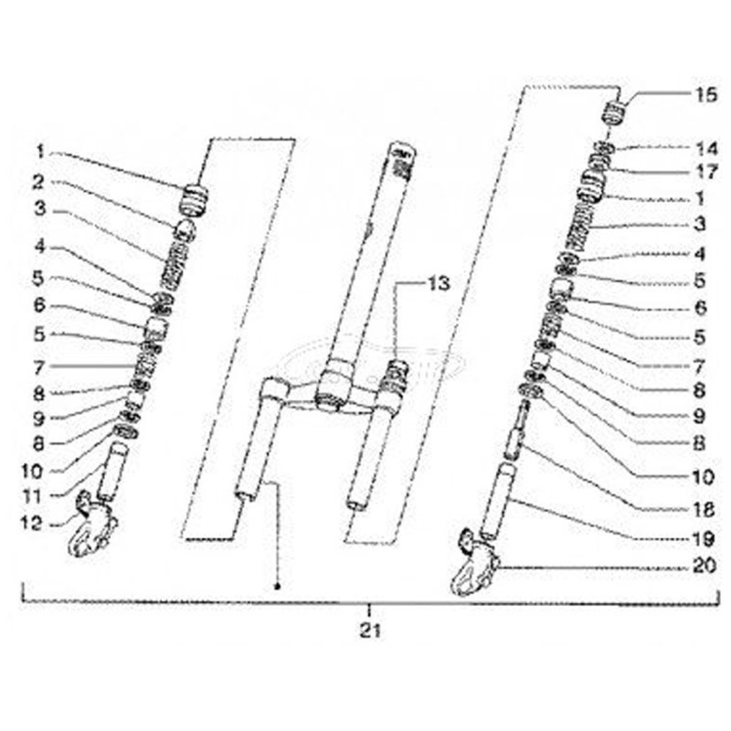 Πιρούνι κομπλέ GILERA RUNNER 50 SP